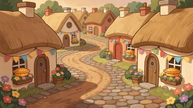 Pie Village: cobbled lanes and thatched cottages